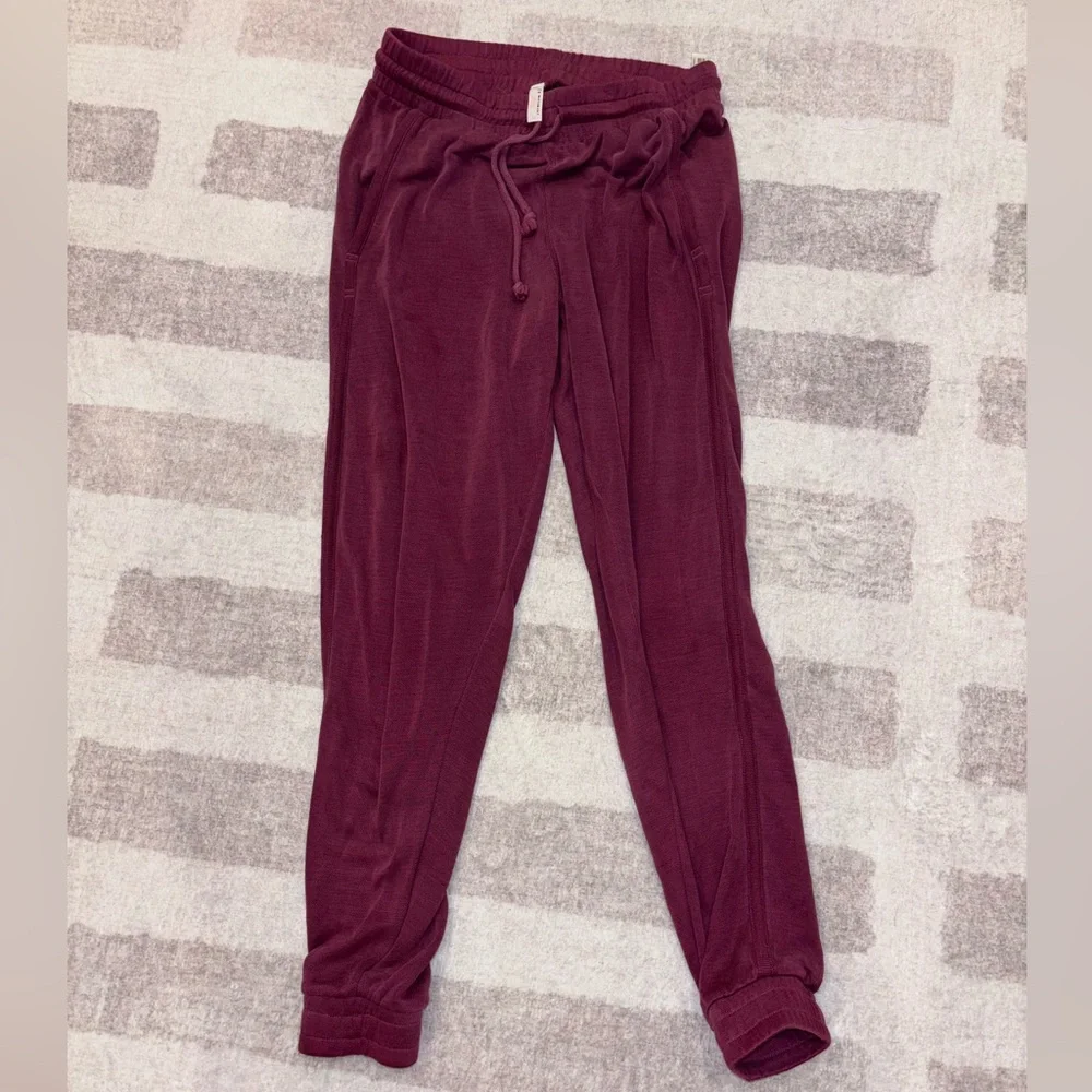 Maroon Free People Sweatpants